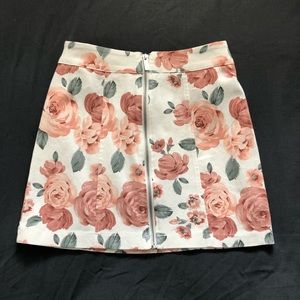 Flora white denim skirt